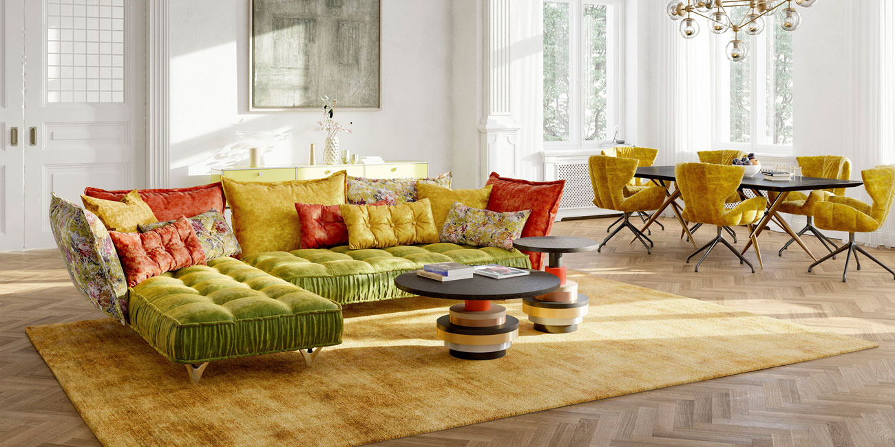 Stilvoll wohnen mit den trendigen Designermöbeln und Polstergarnituren von Bretz München!